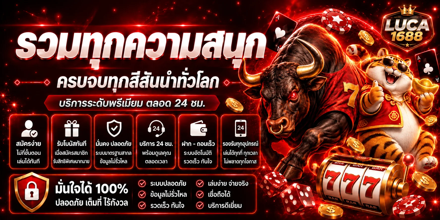 แบนเนอร์ luca1688 สล็อตและค่ายเกมยอดนิยม